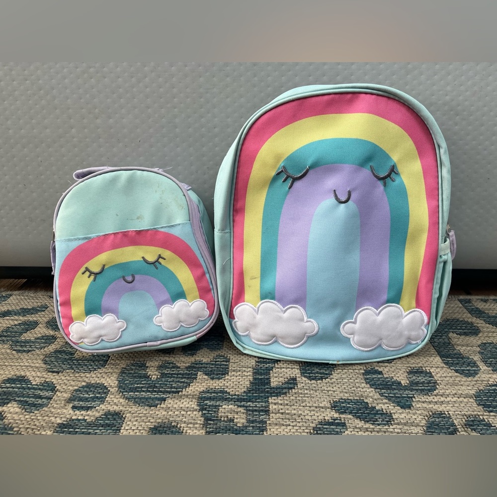 Pottery Barn Rainbow Backpack & Lunch box